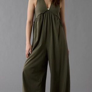 American Eagle Outfitters Deep Green Jumpsuit